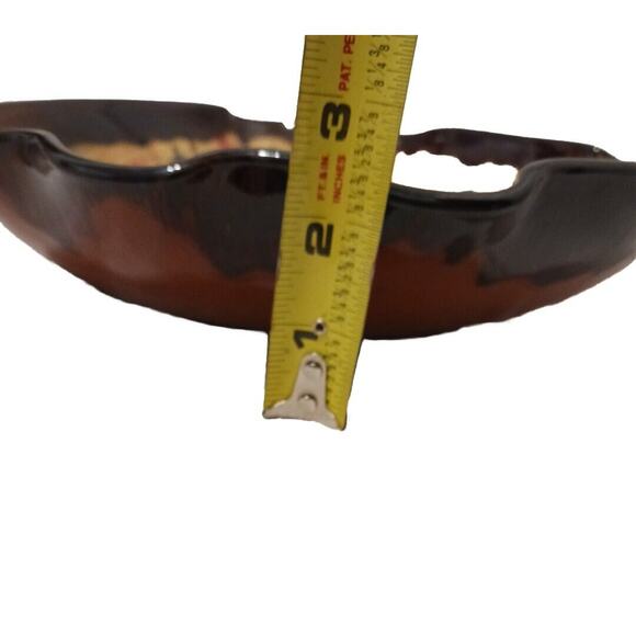 11" Spanish Pottery Swirl Hand Painted Bowl Glazed ARTSY Salad Nuts Candy Decor - Picture 14 of 16